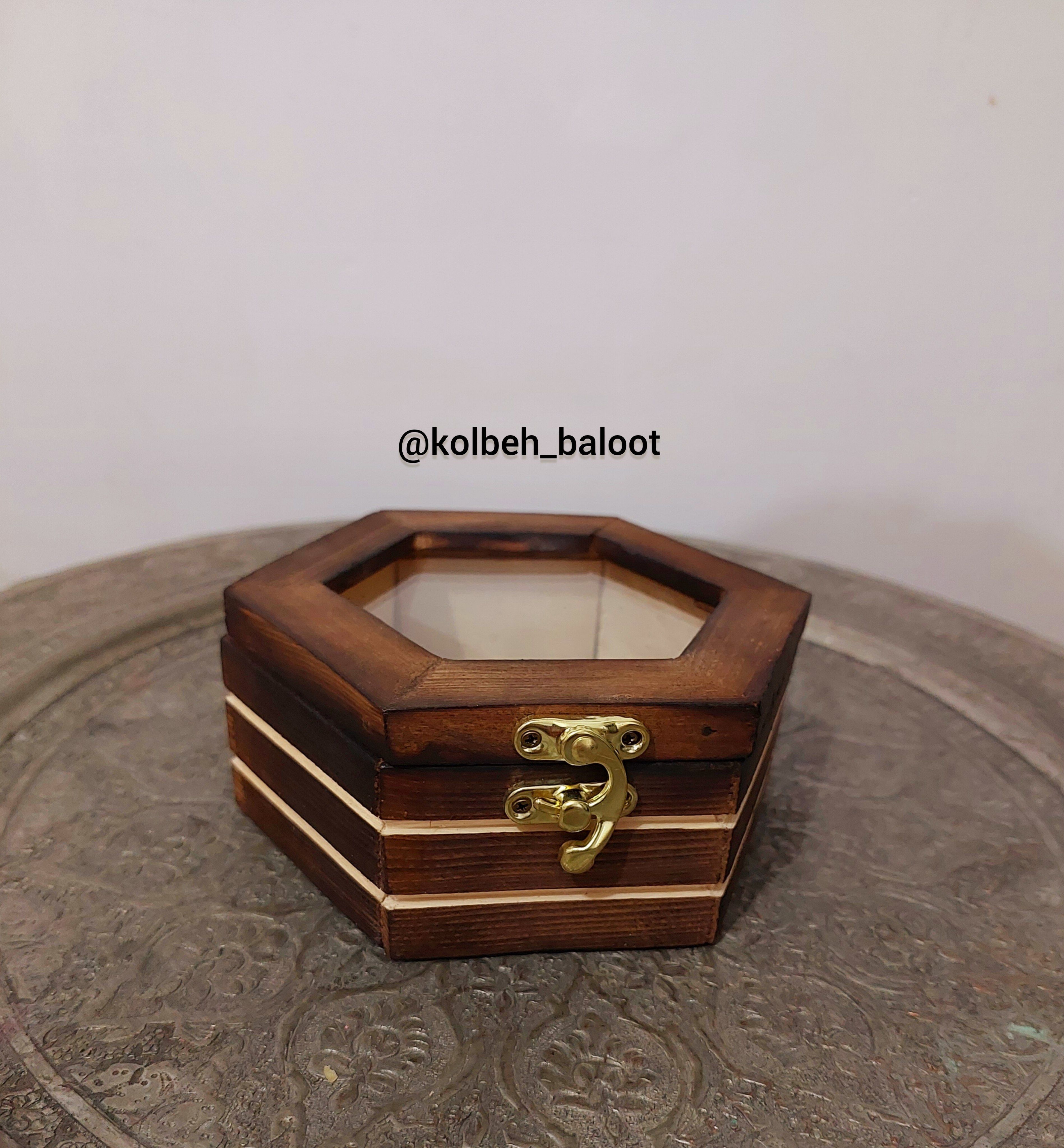 صندوقچه چوبی،شش گوش کوچک