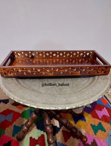 سینی رولت خوری ،مشبک ،چوب طبیعی