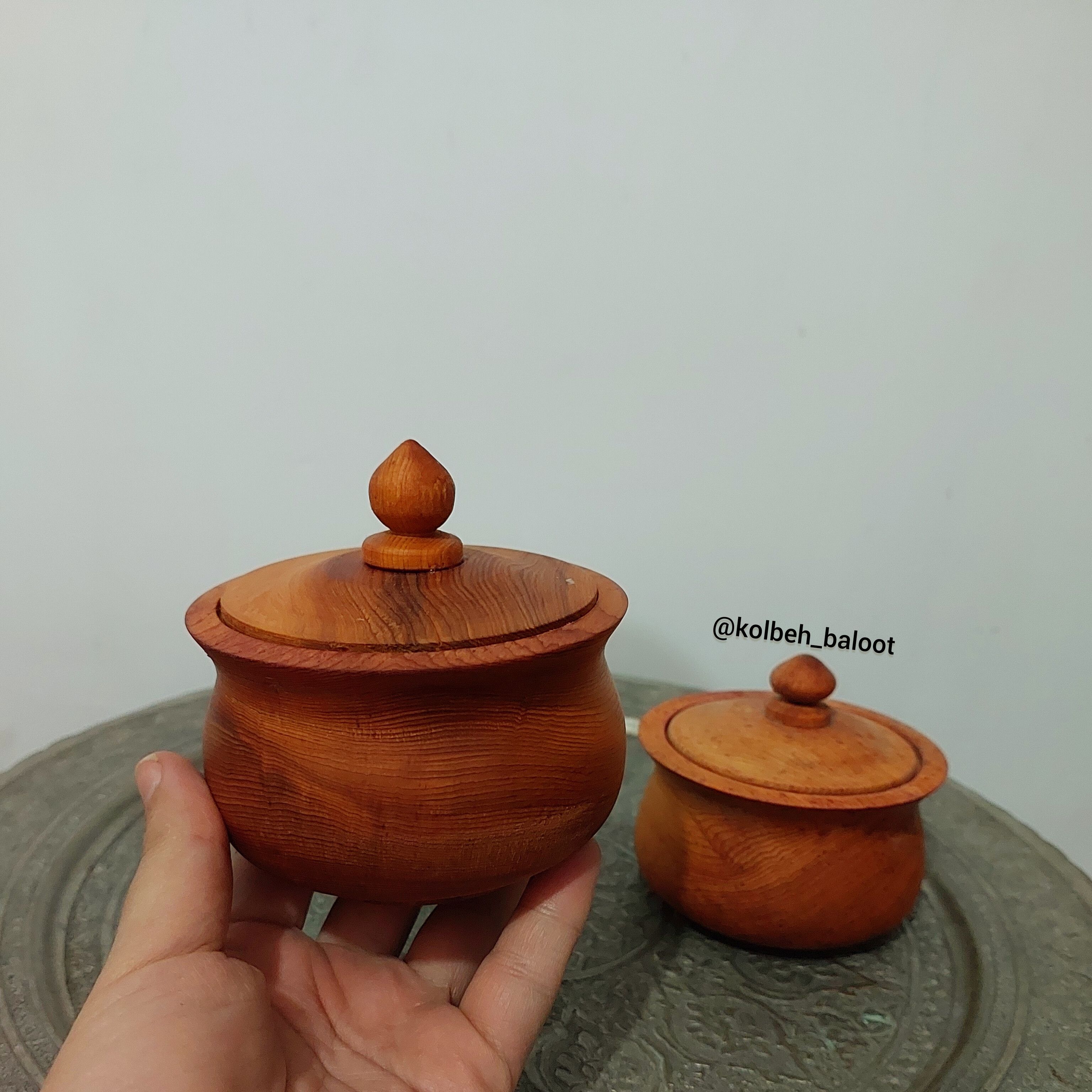 قندان های چوبی،چوب سرخ دار، خراطی شده