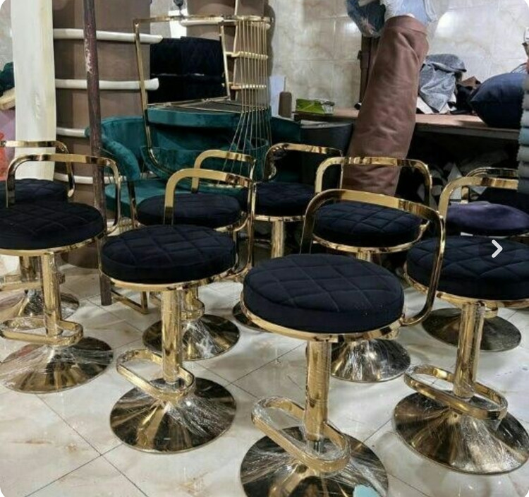 صندلی اپن کانتر مدل زیمر پایه طلایی خرید مستقیم از تولیدی