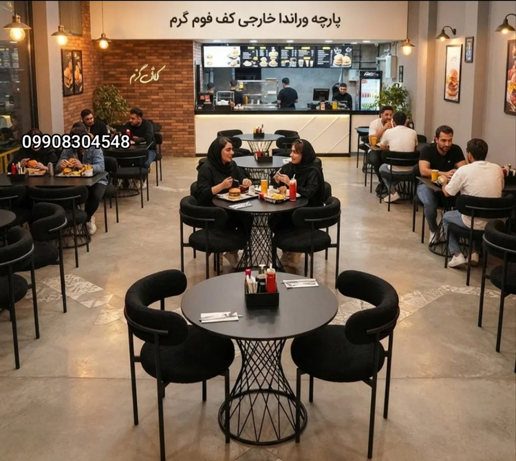 میز و صندلی ناهارخوری مینیمال تدی مشکی 2 نفره 4 نفره