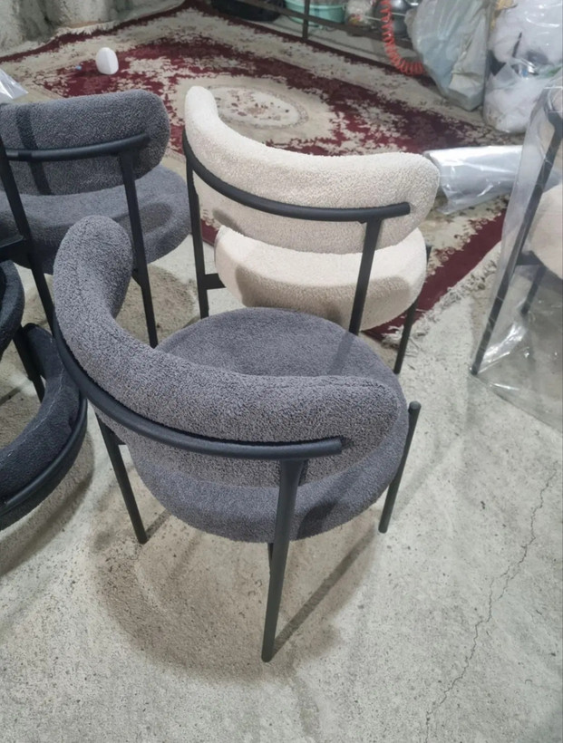 صندلی اپن تدی فلزی رنگ طوسی صندلی کانتر مینیمال